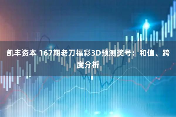 凯丰资本 167期老刀福彩3D预测奖号：和值、跨度分析